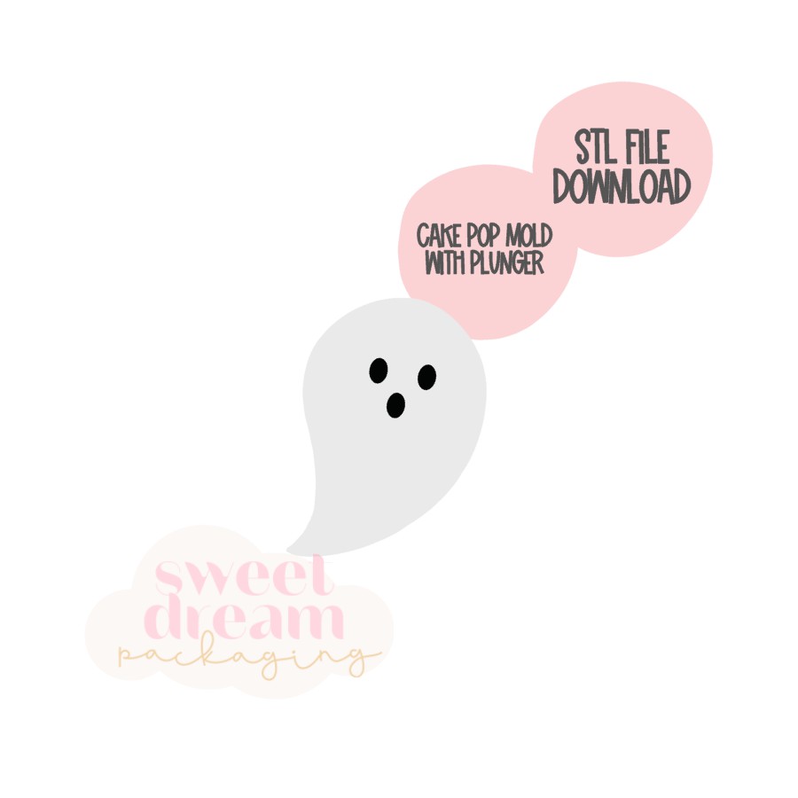 STL FILE DOWNLOAD - 2026 simple ghost cake pop cutter