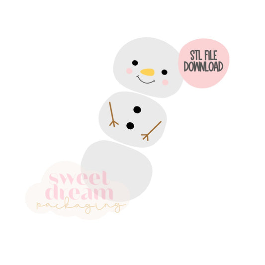 STL FILE DOWNLOAD - snowman stack mini set of 2