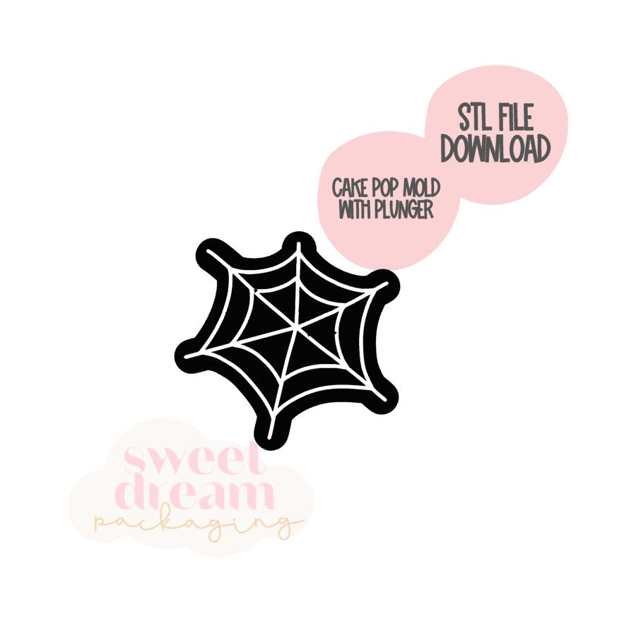 STL FILE DOWNLOAD - spiderweb cake pop cutter