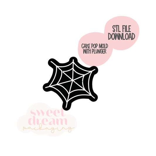 STL FILE DOWNLOAD - spiderweb cake pop cutter