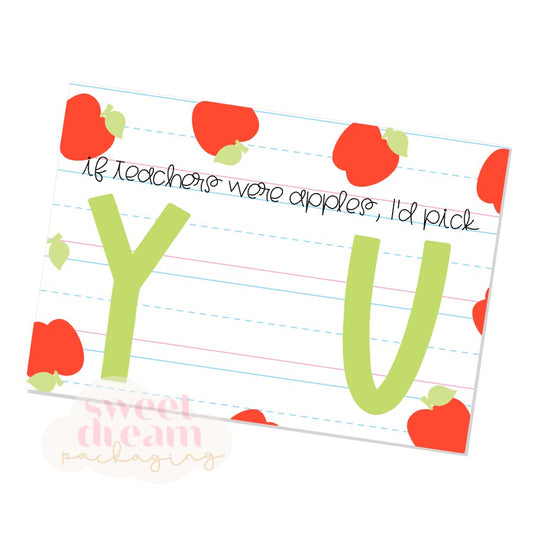 if teachers were apples, i'd choose you cookie card - digital download