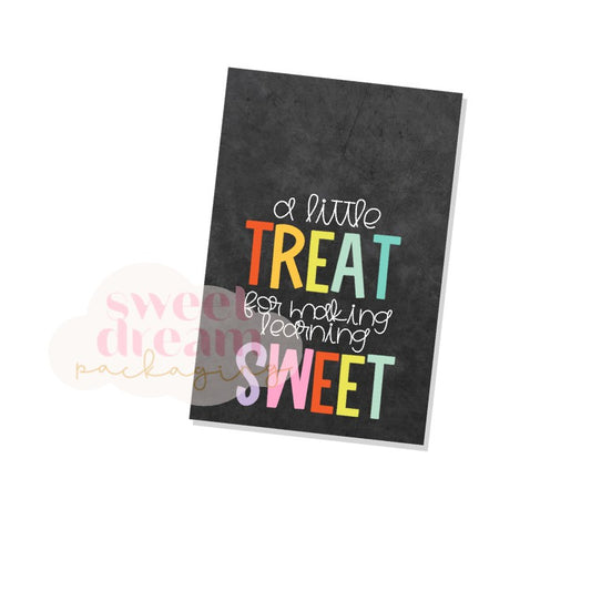 a little treat for making learning sweet rectangle tag - digital download