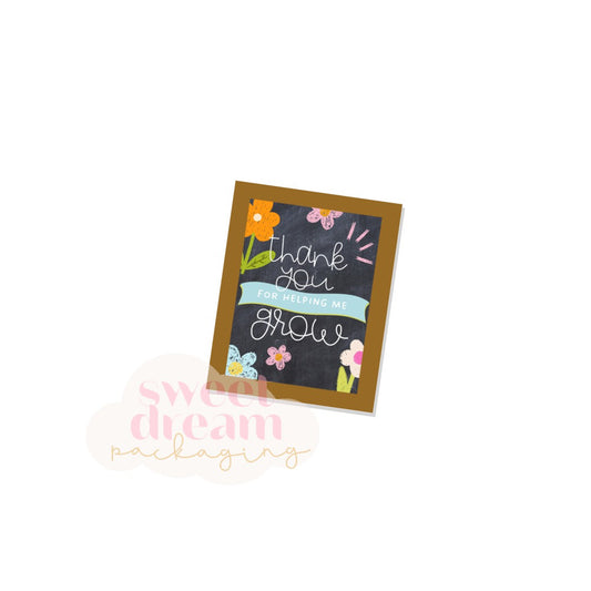 thank you for helping me grow 2" x 2.5" tag - digital download
