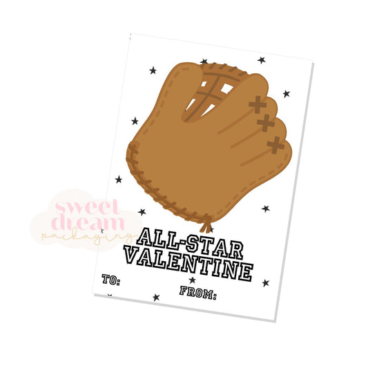 all-star valentine cookie card - digital download