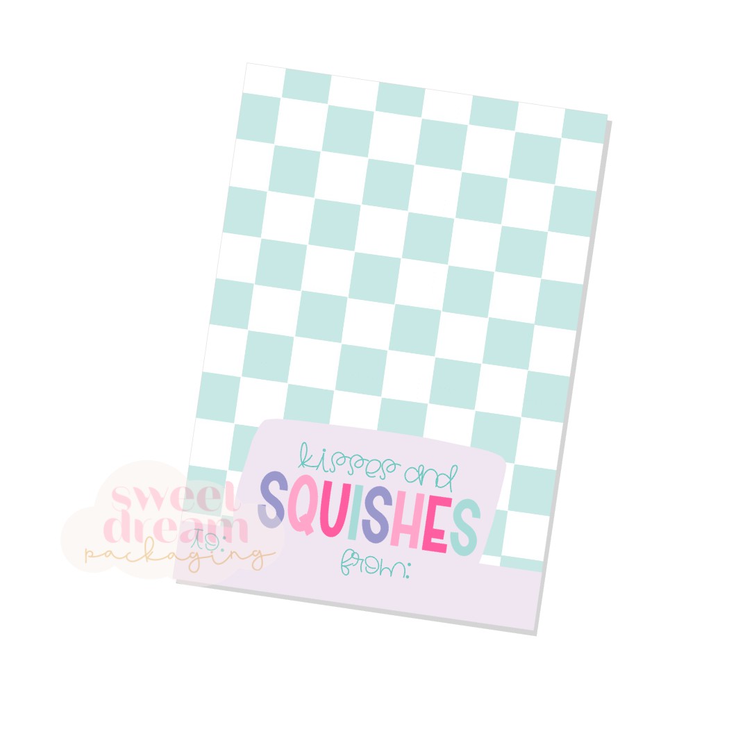 kisses and squishes cookie card - digital download