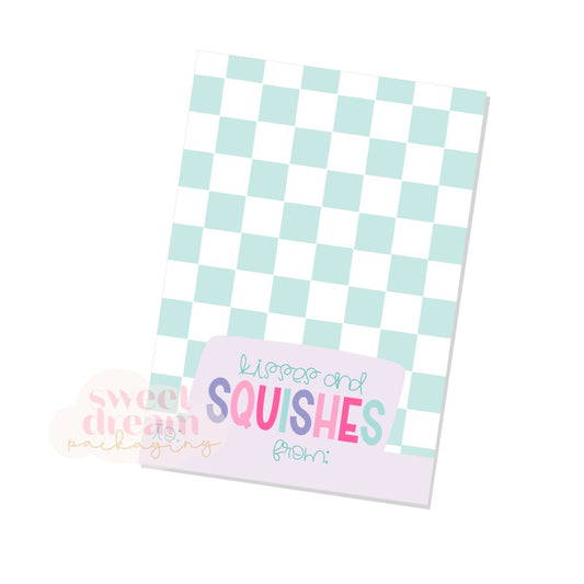 kisses and squishes cookie card - digital download