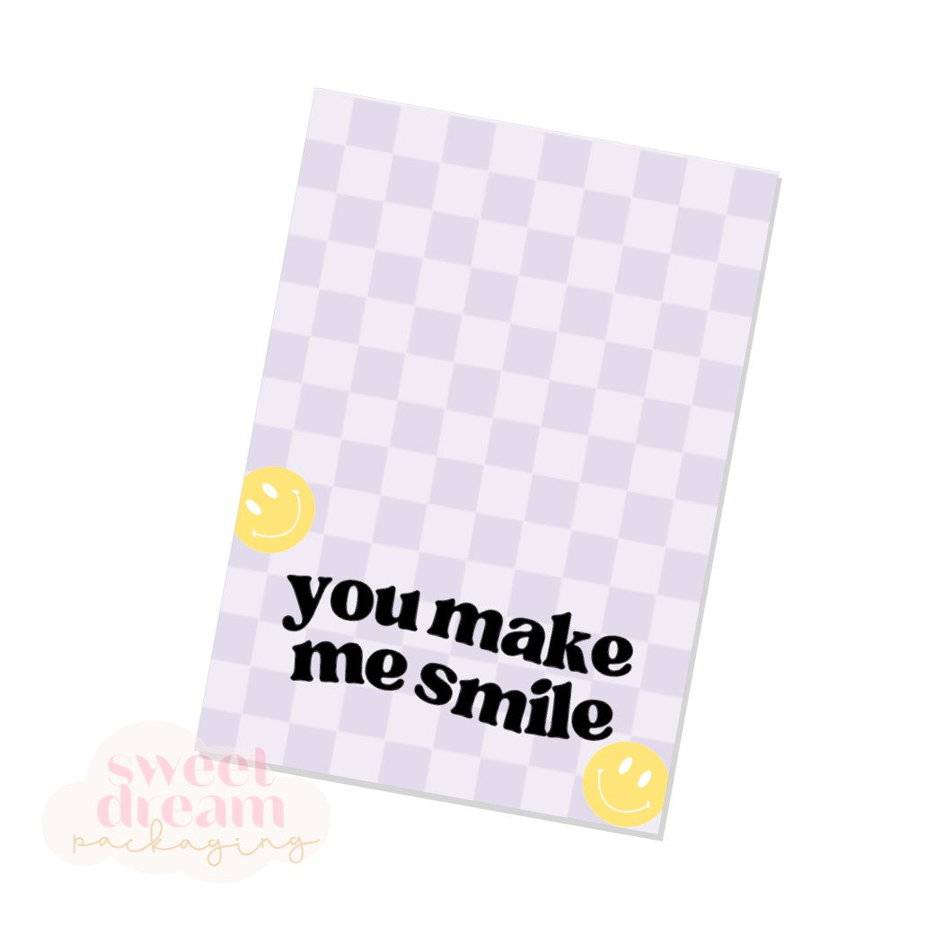 you make me smile cookie card - digital download