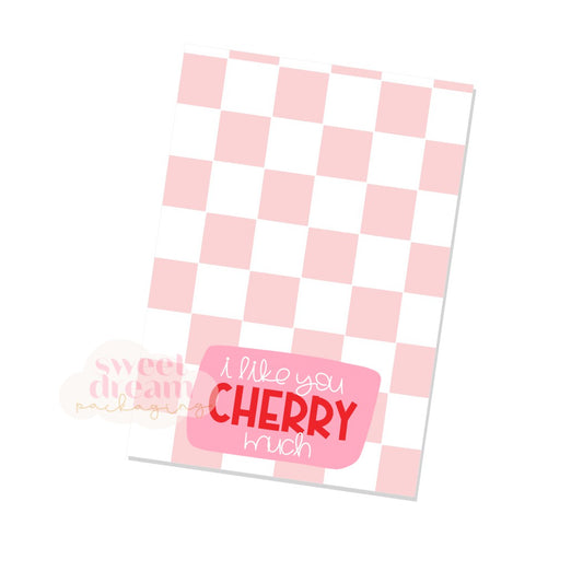 i like you cherry much cookie card - digital download