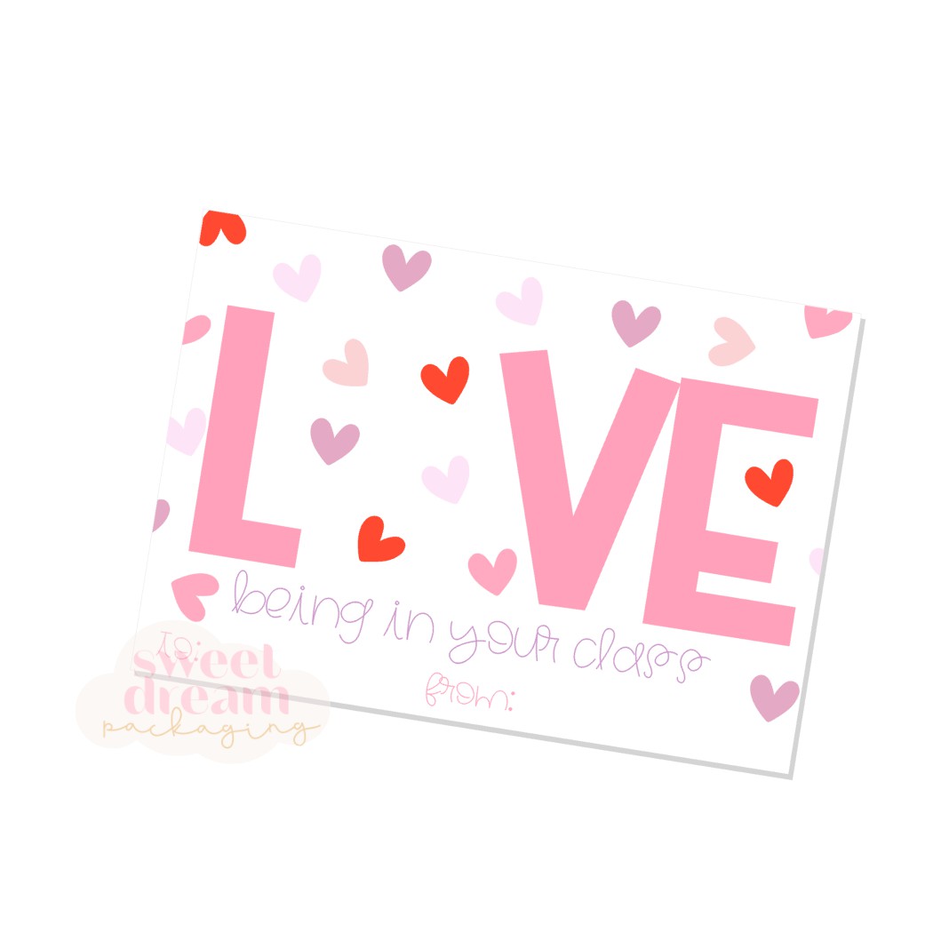 love being in your class cookie card - digital download