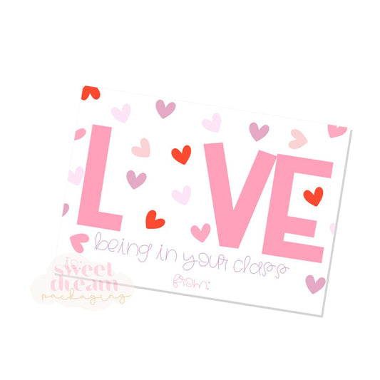 love being in your class cookie card - digital download