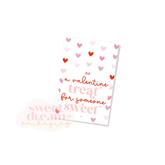a valentine treat for someone sweet rectangle tag - digital download