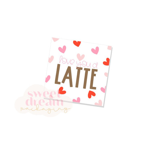 love you a latte tag - digital download