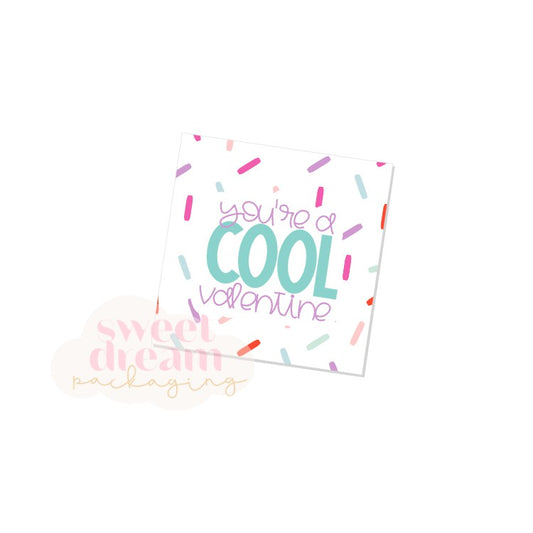 you're a cool valentine tag - digital download