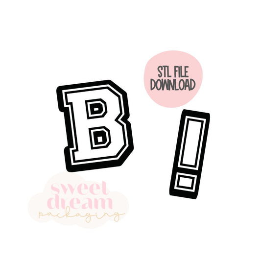 STL FILE DOWNLOAD - varsity B and ! mini cutter