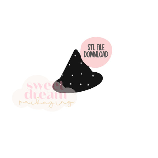 STL FILE DOWNLOAD - witch hat mini cookie cutter