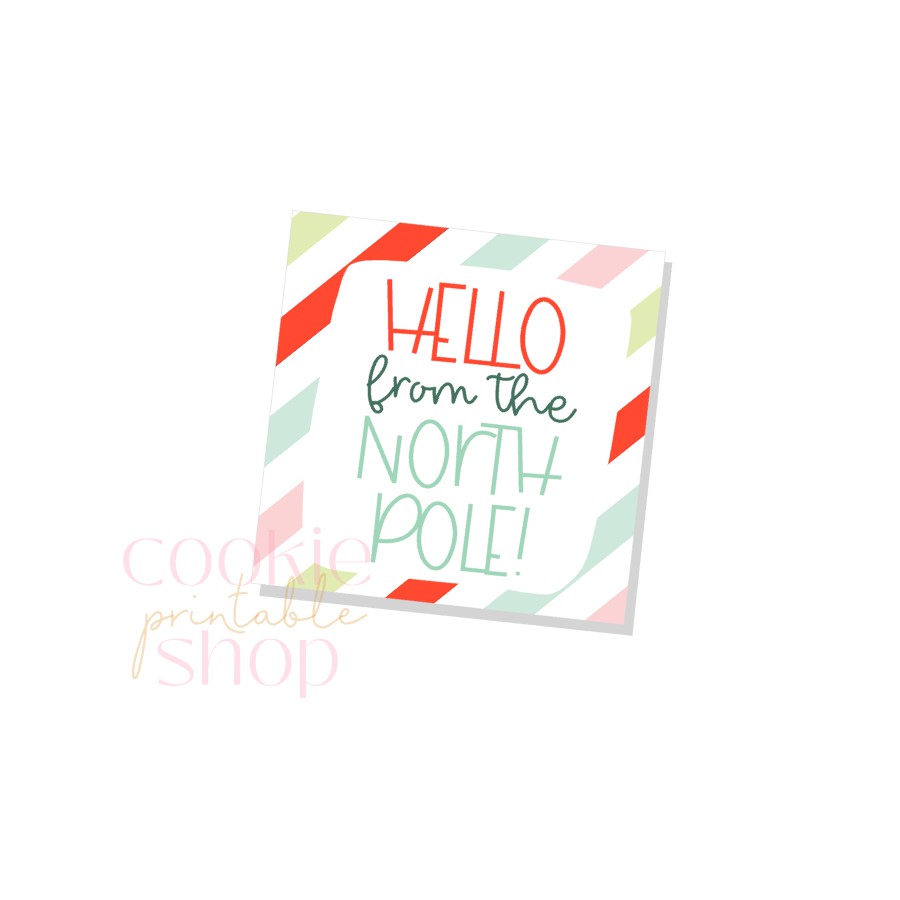 hello from the north pole tag - digital download