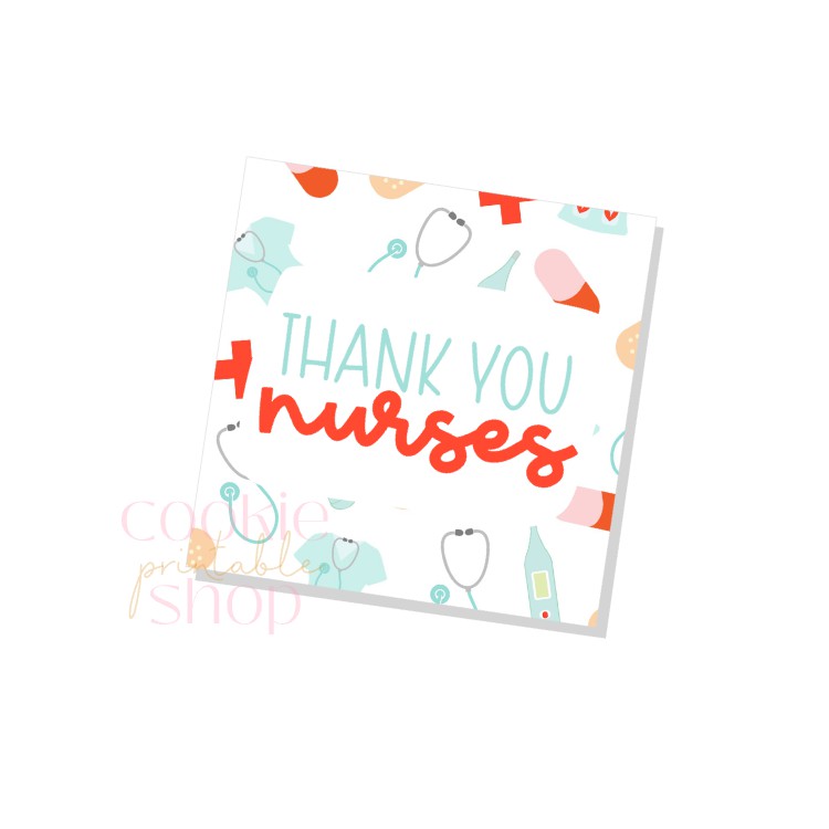 thank you nurses tag - digital download