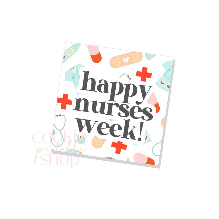 happy nurses week tag - digital download