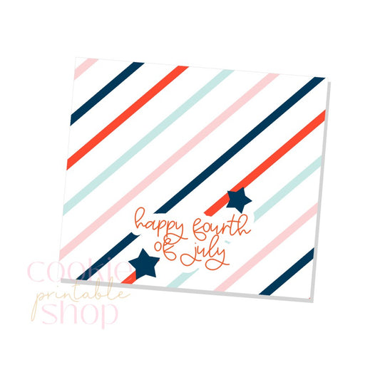 happy fourth of july bag topper - digital download