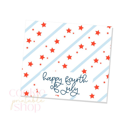 happy fourth of july bag topper - digital download