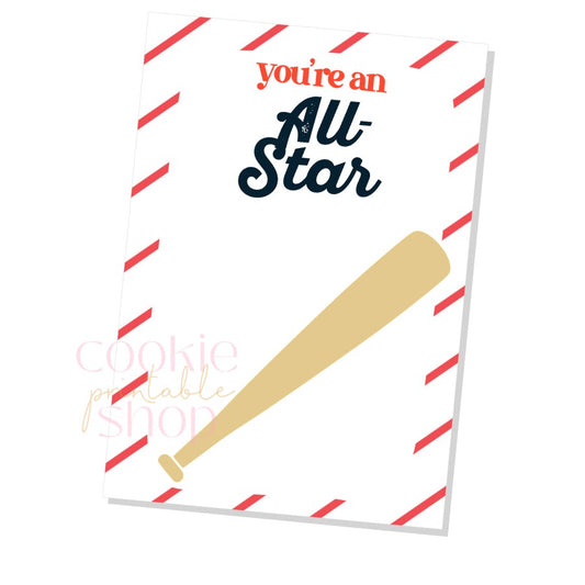 you're an all star cookie card - digital download