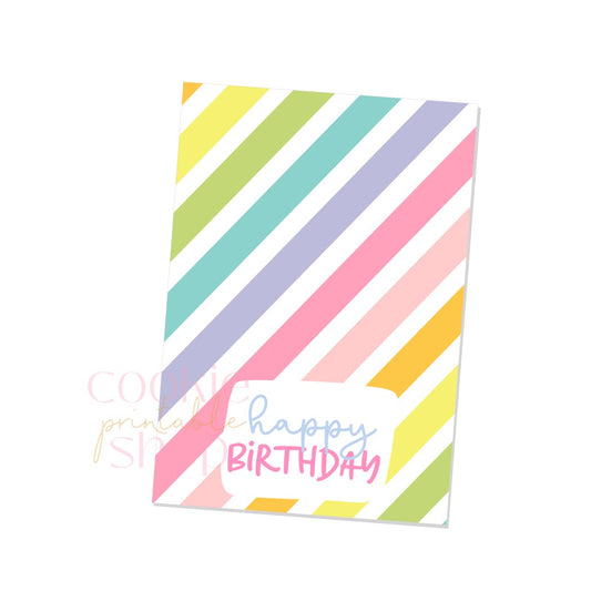 happy birthday cookie card - digital download