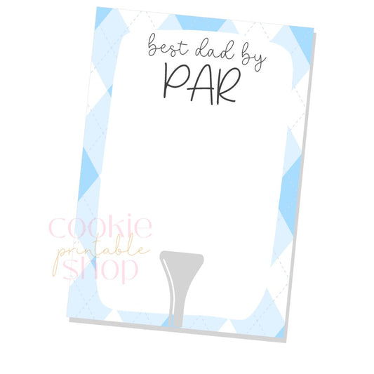 best dad by par cookie card - digital download