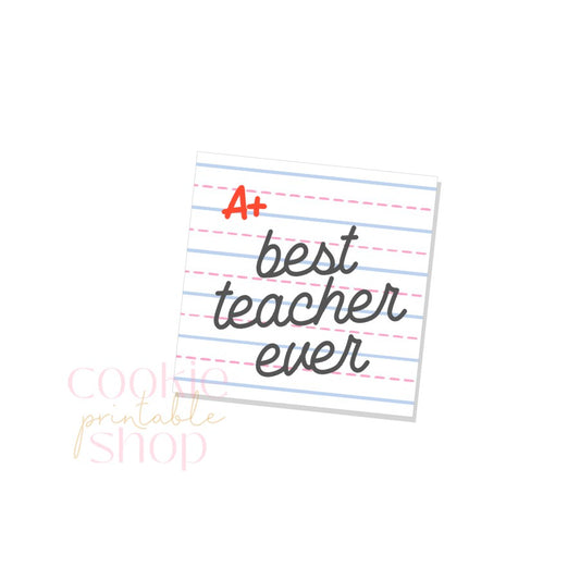 best teacher ever tag - digital download