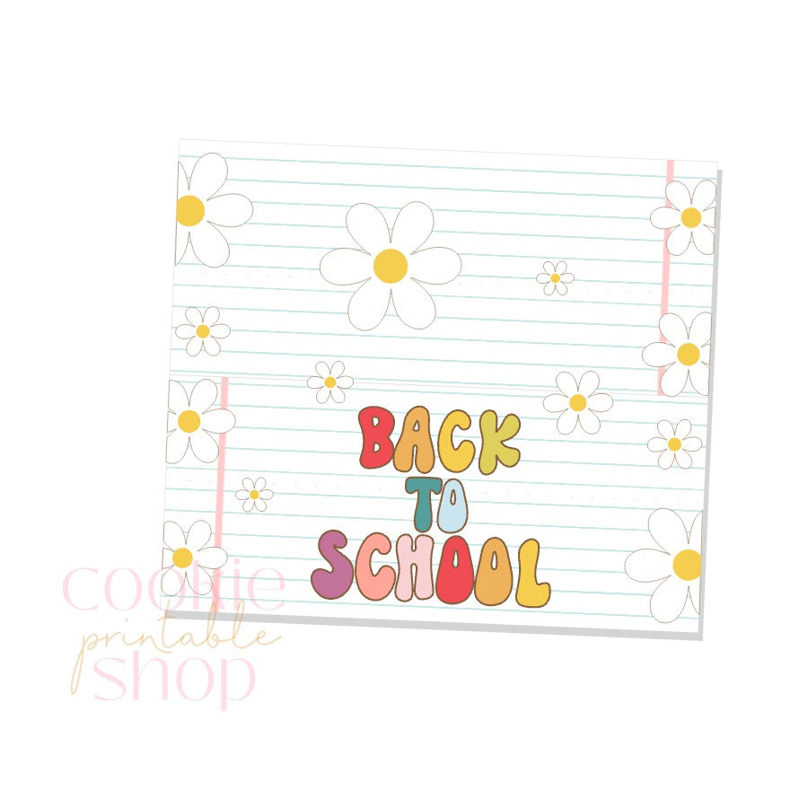 back to school bag topper - digital download