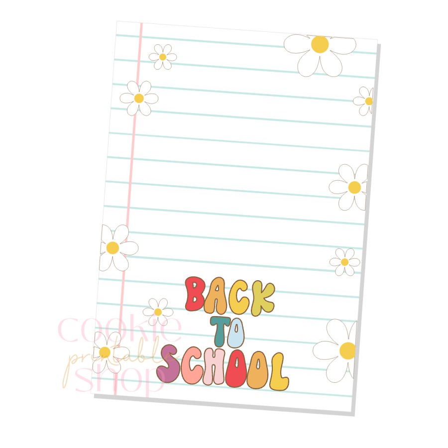 back to school cookie card - digital download