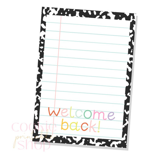 welcome back cookie card - digital download