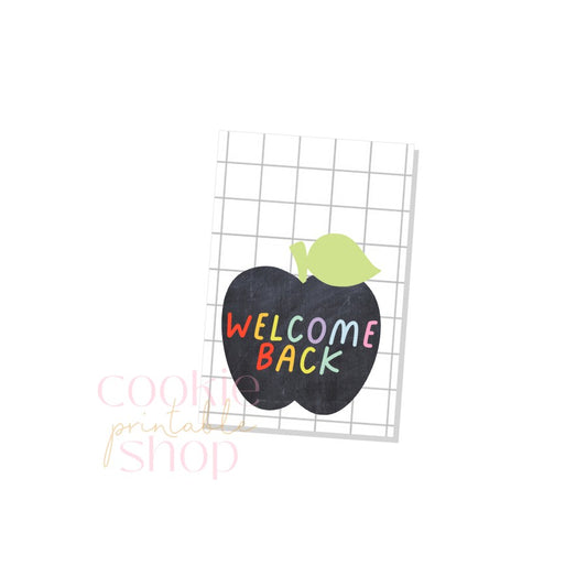 welcome back rectangle tag - digital download