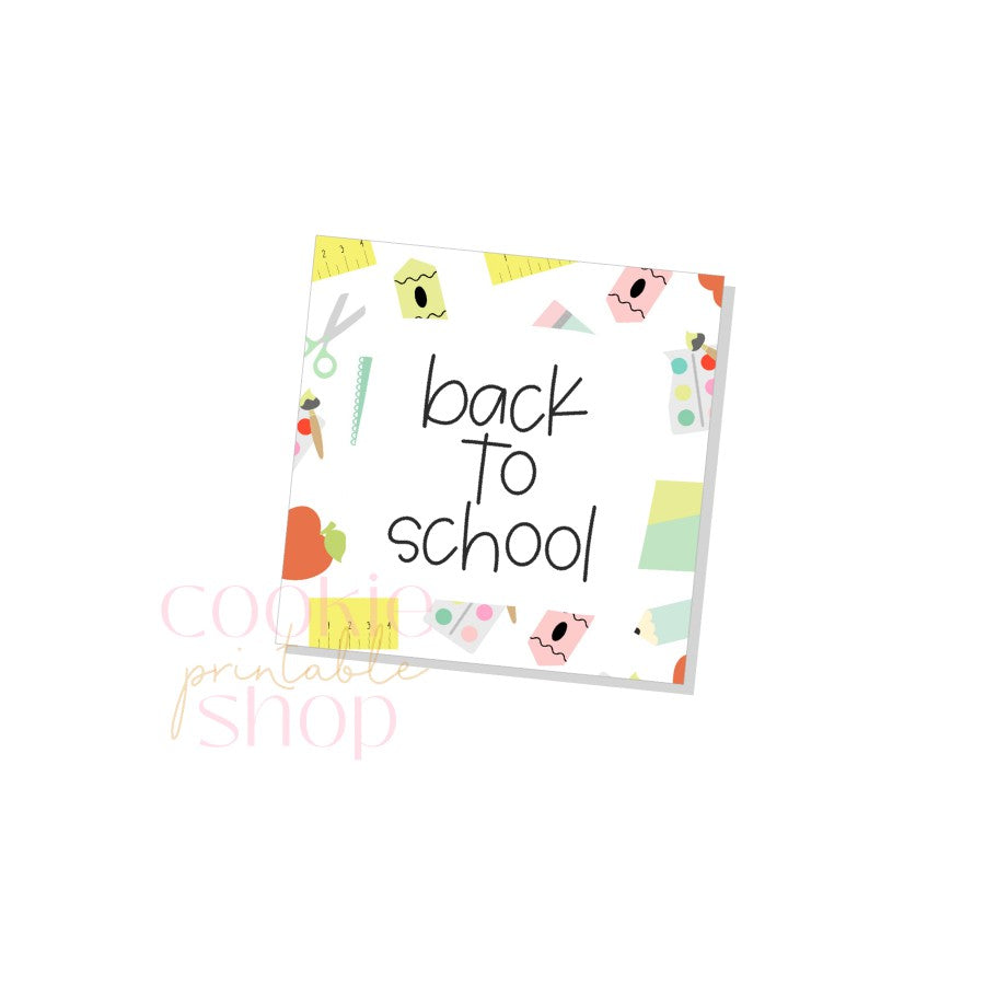 back to school tag - digital download