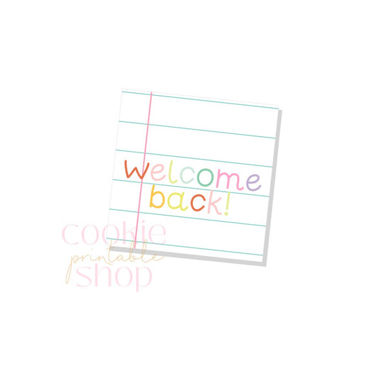 welcome back to school tag - digital download