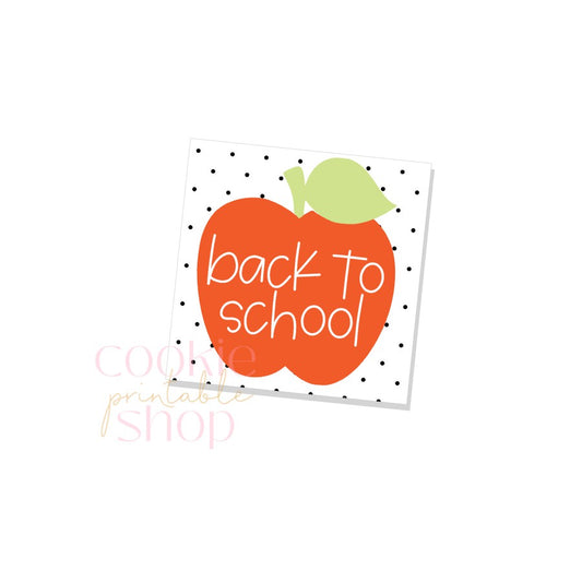 back to school tag - digital download