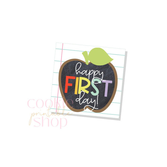 happy first day tag- digital download