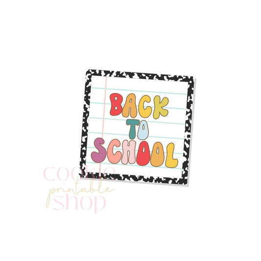 back to school groovy tag- digital download