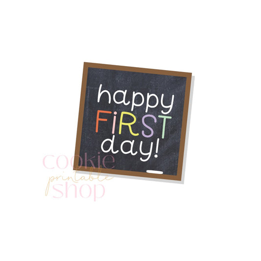happy first day back to school tag - digital download