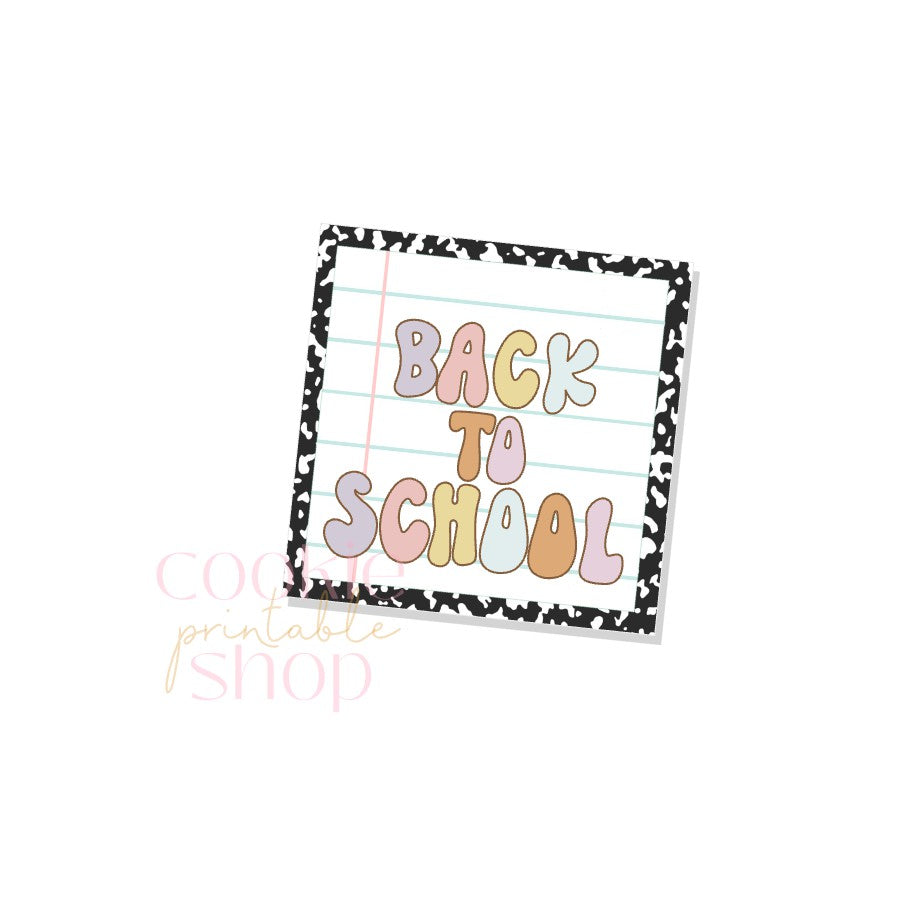 back to school groovy tag- digital download