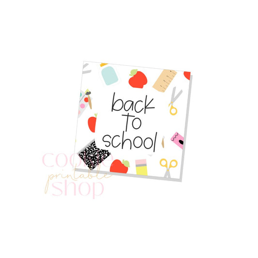 back to school tag - digital download