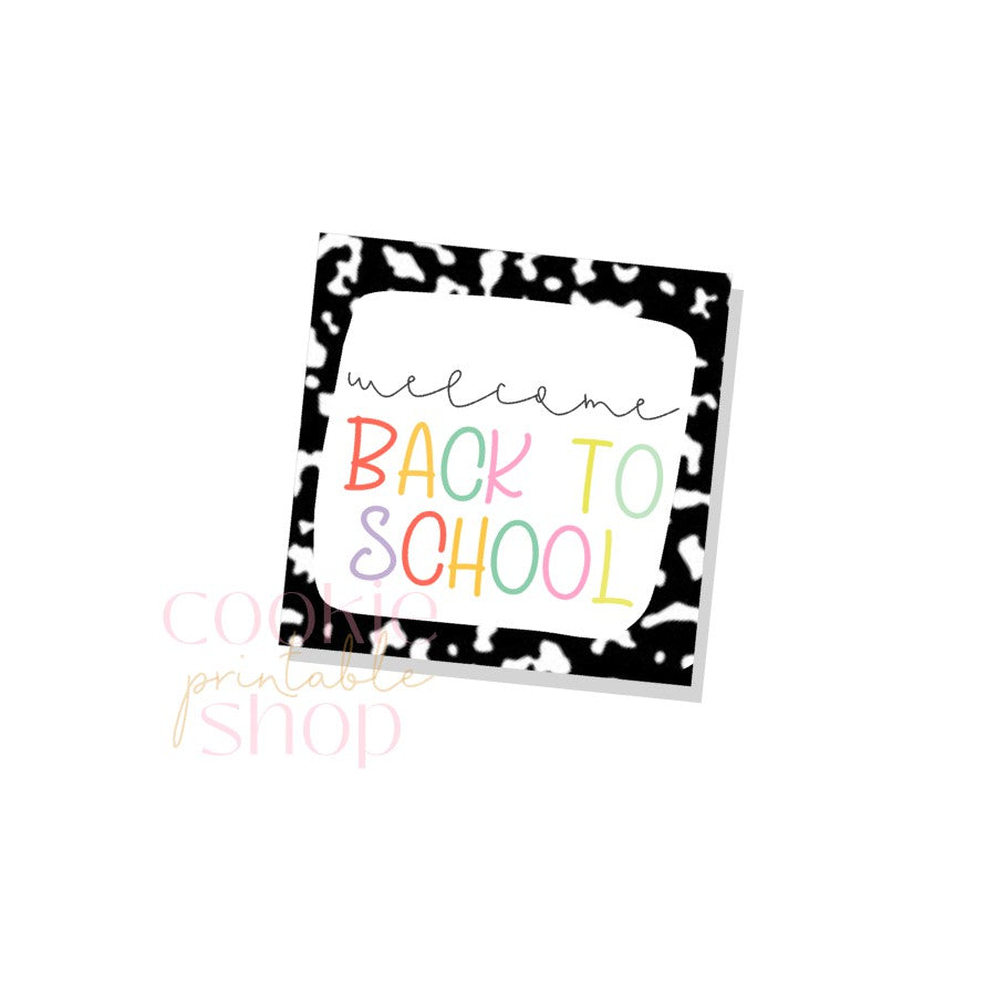 welcome back to school tag - digital download