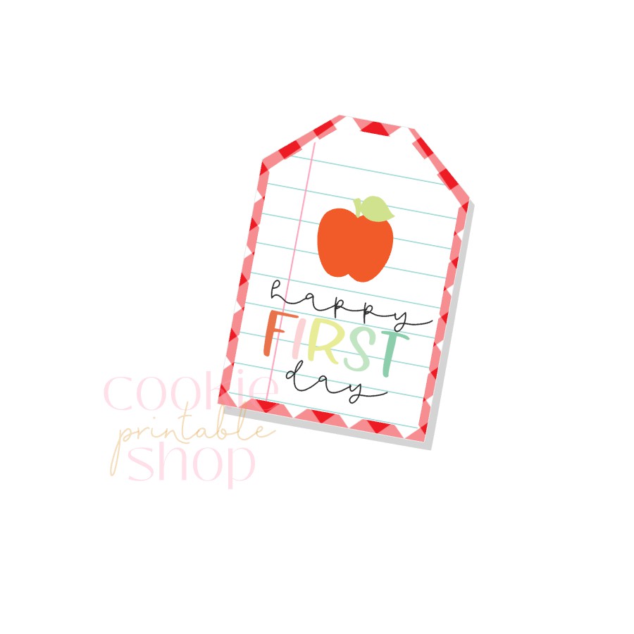 happy first day tag - digital download