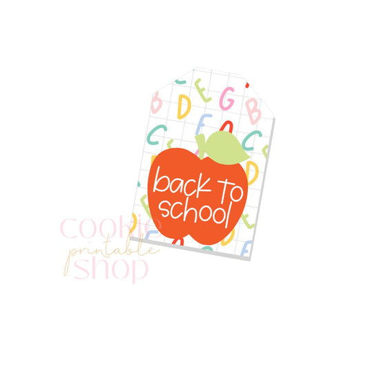 back to school tag - digital download