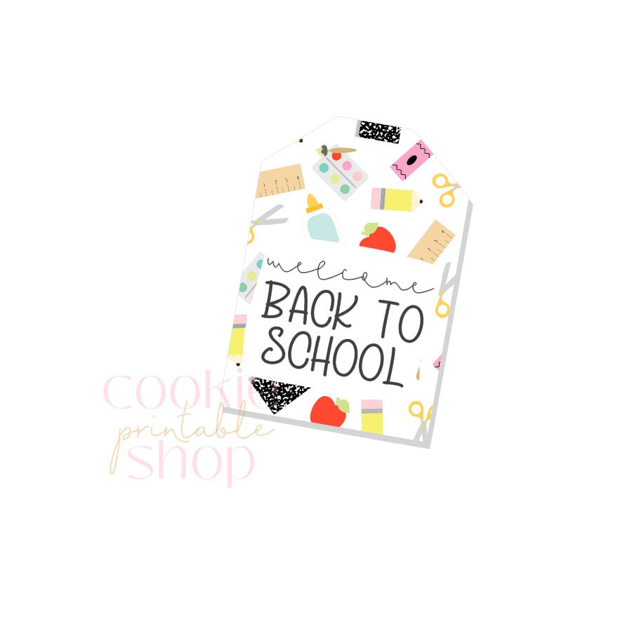 welcome back to school tag - digital download