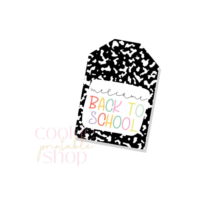 welcome back to school tag - digital download