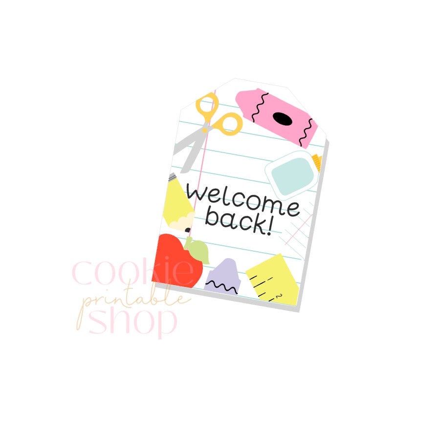 welcome back tag - digital download