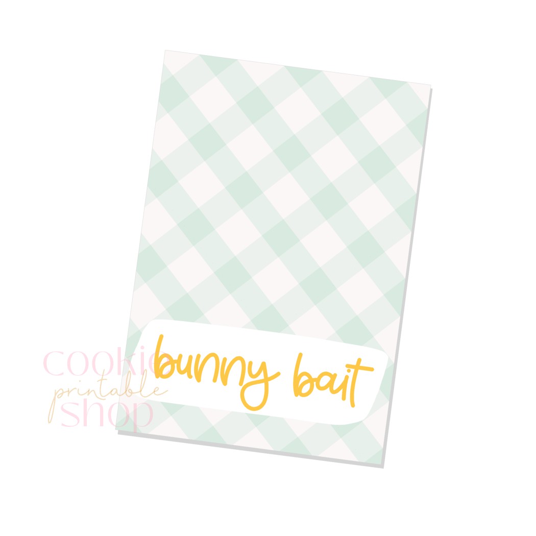 bunny bait cookie card - digital download