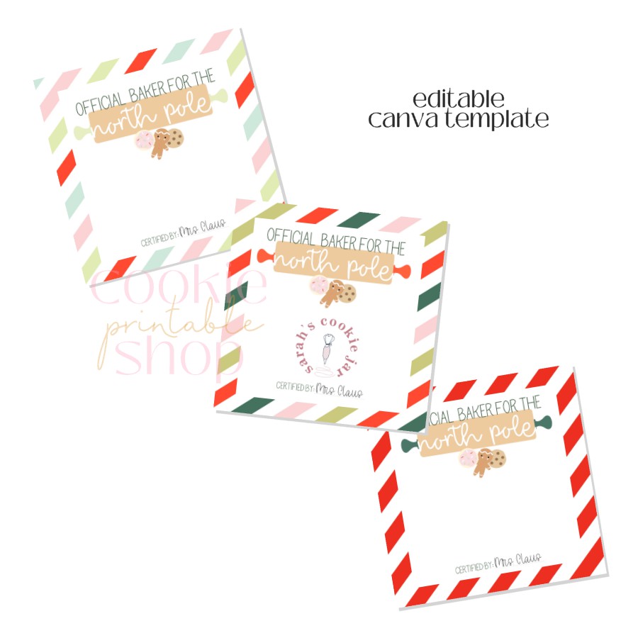 editable CANVA template for 2" labels - digital download