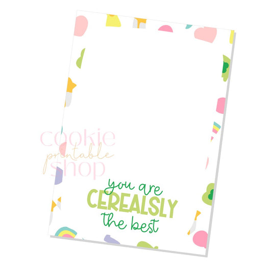 you are cerealsly the best cookie card - digital download