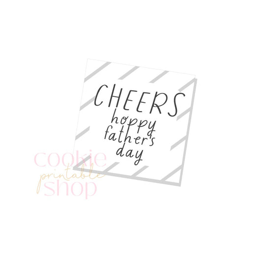 cheers, hoppy father's day tag - digital download